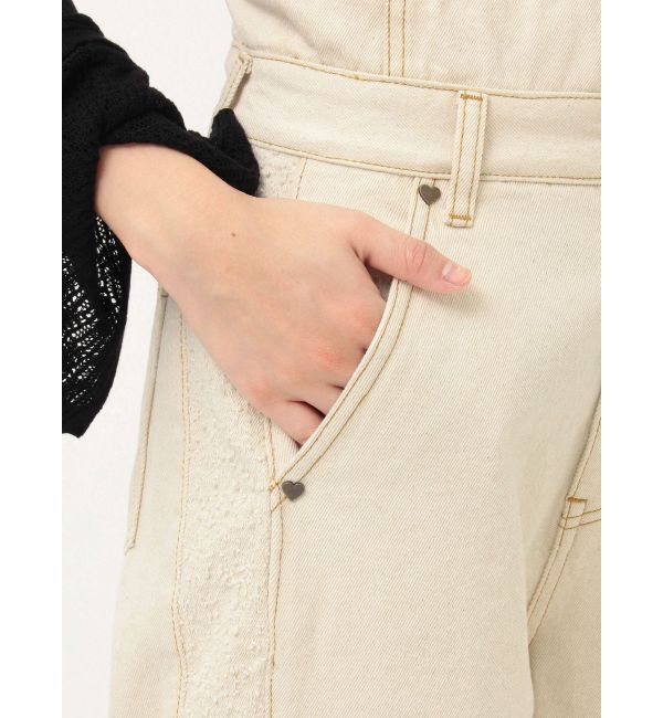 LAGUNAMOON「ハイウエストラインディティールデニムパンツ」|デニム|