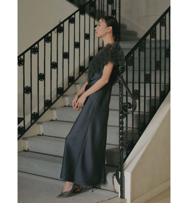 LAGUNAMOON「【ソンイさんコラボ】LADYチュールショールキャミドレス」|ドレス|