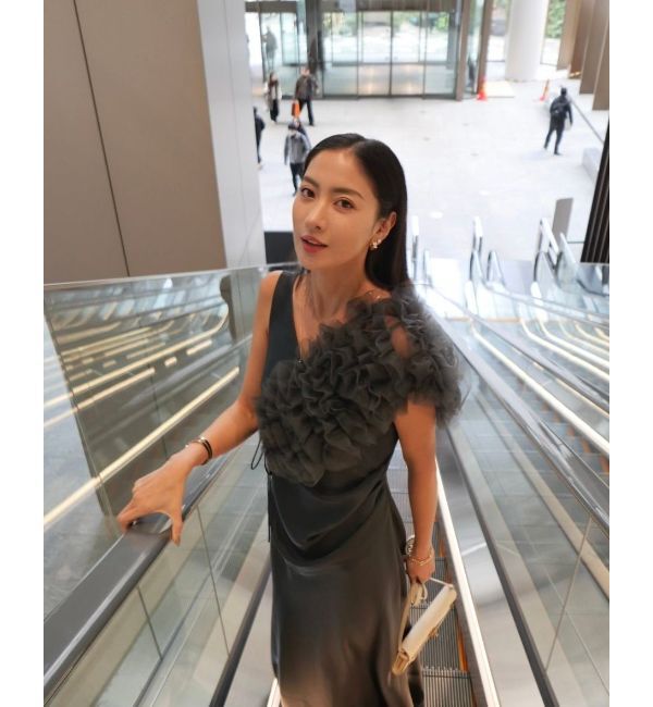 LAGUNAMOON「【ソンイさんコラボ】LADYチュールショールキャミドレス」|ドレス|