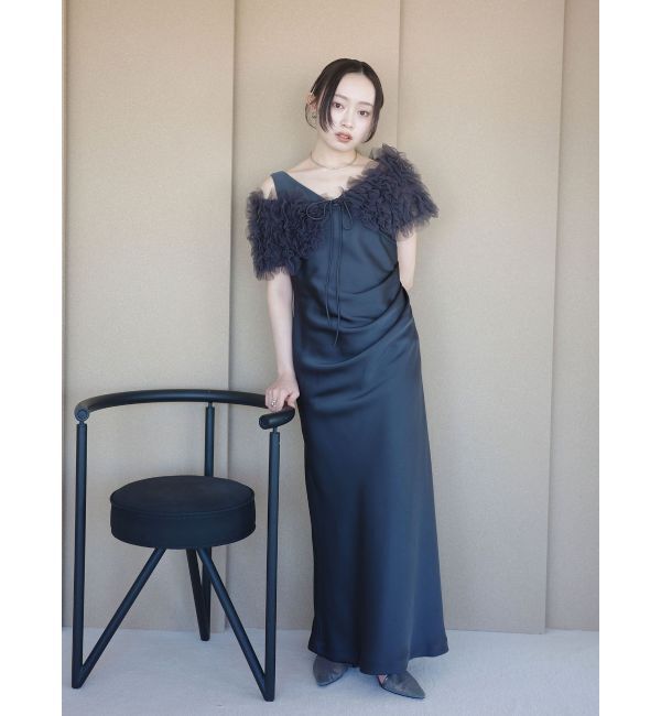 LAGUNAMOON「【ソンイさんコラボ】LADYチュールショールキャミドレス」|ドレス|