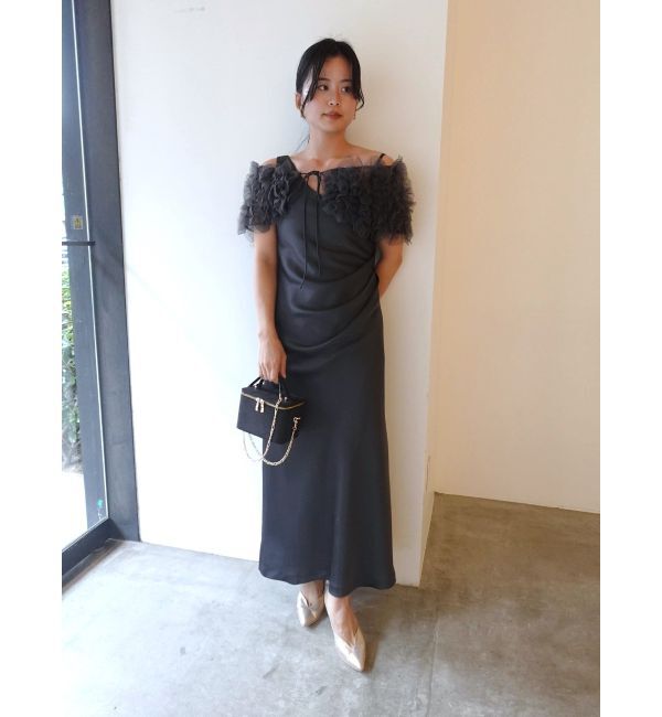 LAGUNAMOON「【ソンイさんコラボ】LADYチュールショールキャミドレス」|ドレス|