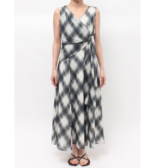 LAGUNAMOON「ノットカシュクールチェックワンピース」|ワンピース|