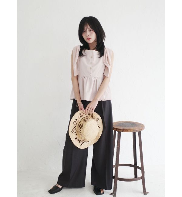 LAGUNAMOON「サイドベルトワイドパンツ」|その他|