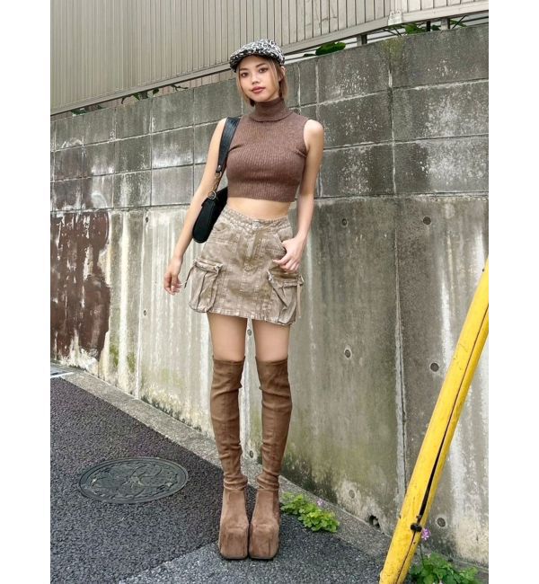 EVRIS「プラットフォームニーハイブーツ」|ロングブーツ|