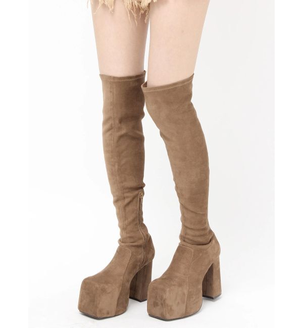 EVRIS「プラットフォームニーハイブーツ」|ロングブーツ|