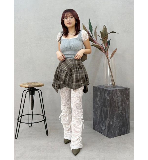 EVRIS「レースギャザーフレアレギンス」|その他|