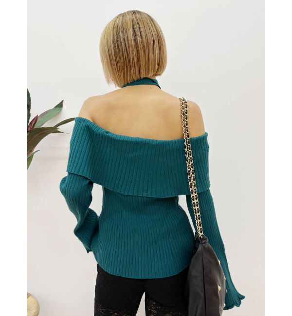 EVRIS「チョーカーオフショルニットトップス」|ニット・セーター|