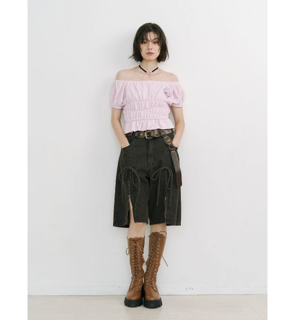 jouetie「コサージュギャザートップス」|Tシャツ・カットソー|