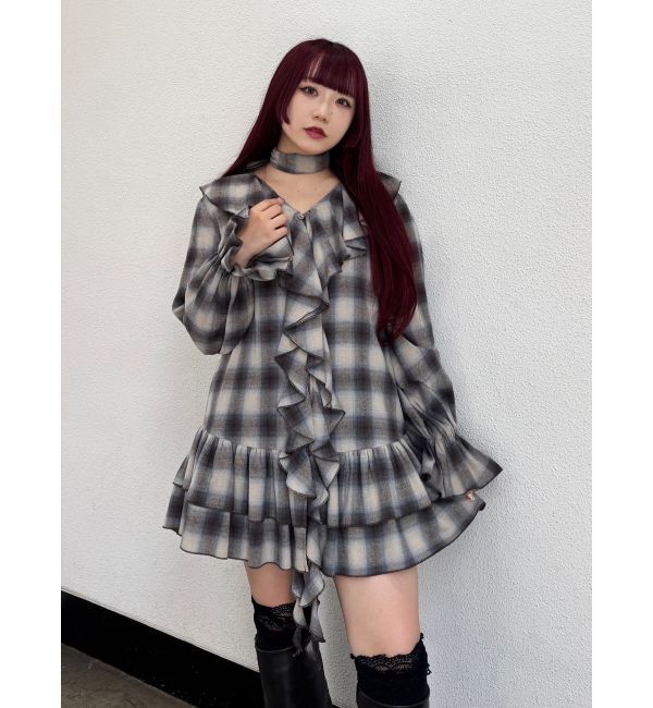 jouetie「ラッフルフリルネルチュニック」|ワンピース|