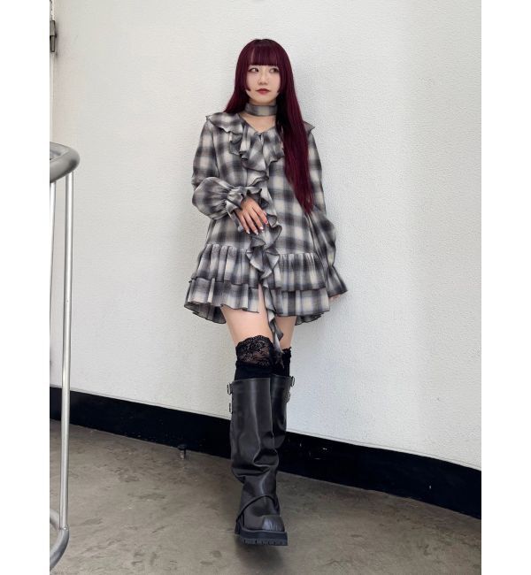 jouetie「ラッフルフリルネルチュニック」|ワンピース|