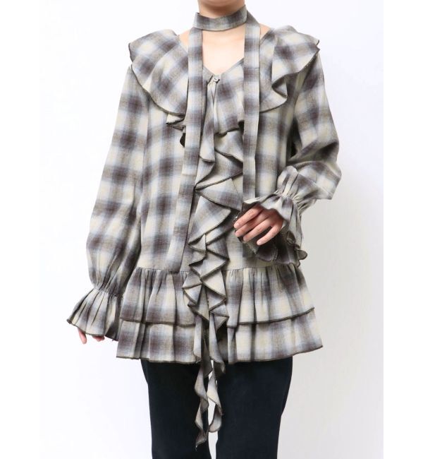 jouetie「ラッフルフリルネルチュニック」|ワンピース|