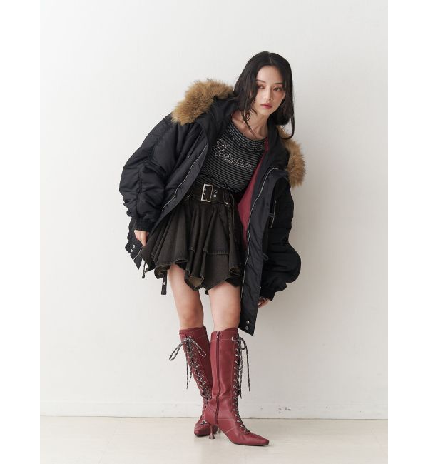 jouetie「ラインストーンフリルトップス」|Tシャツ・カットソー|