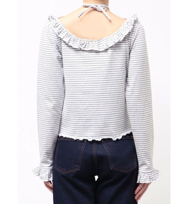 jouetie「ラインストーンフリルトップス」|Tシャツ・カットソー|