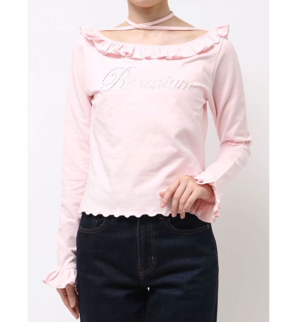 jouetie「ラインストーンフリルトップス」|Tシャツ・カットソー|