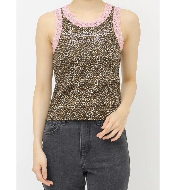 jouetie「レースラインストーンロゴタンクトップ」|Tシャツ・カットソー|