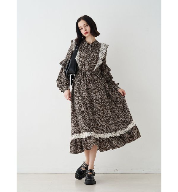 jouetie「ラッフルフリルロングワンピース」|ワンピース|ブラウン