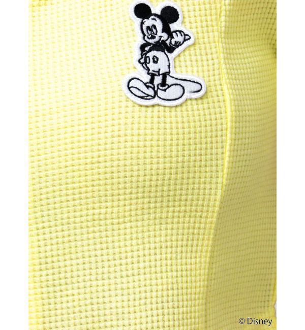 GYDA「Mickey Mouse / フロントZIPワッフルトップス」|Tシャツ・カットソー|