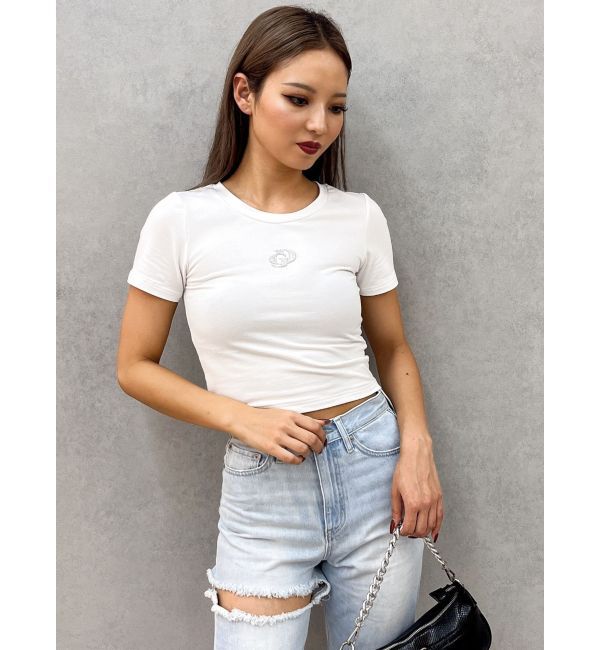 GYDA「GLITTER GD Tシャツ」|Tシャツ・カットソー|オフホワイト