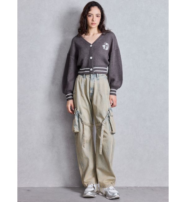 GYDA「ハイウエスト Urban Utility Wash Cargoデニムパンツ」|デニム|