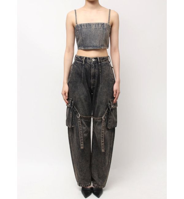 GYDA「ハイウエスト Urban Utility Wash Cargoデニムパンツ」|デニム|