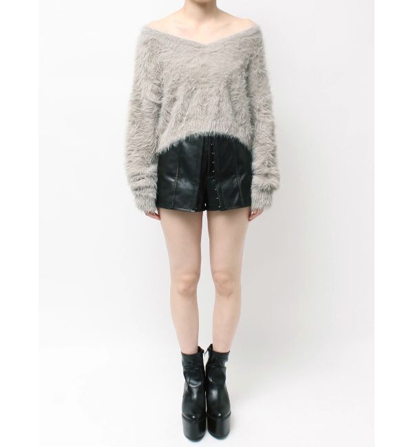 GYDA「シャギーショートLOOSEニットトップス」|ニット・セーター|