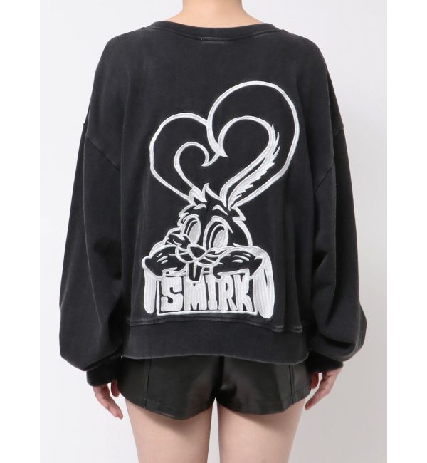 GYDA「VネックSMIRK BUNNYスウェットトップス」|スウェット・ジャージ|