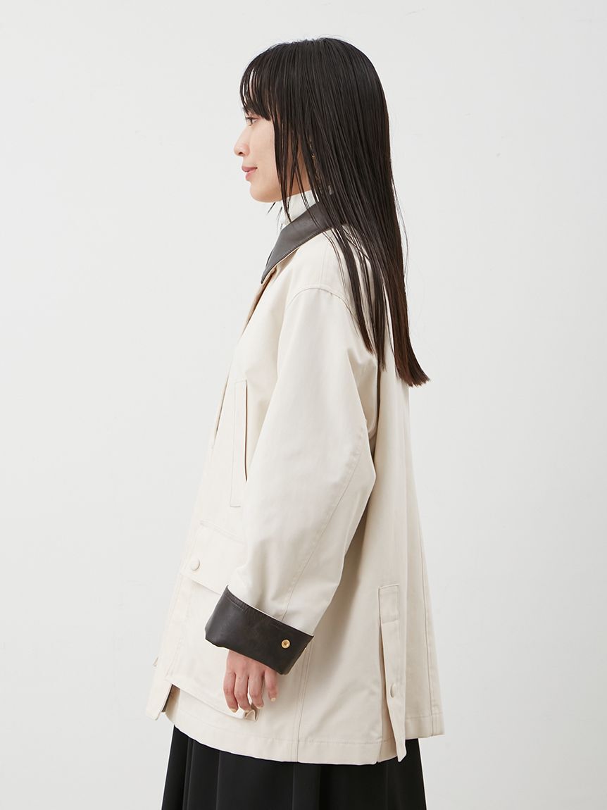 Mila Owen「ハーフ丈ハンティングジャケット」|ミリタリージャケット|