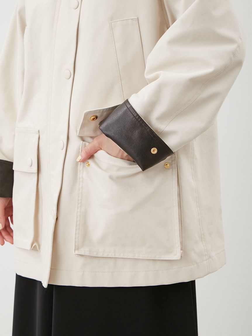 Mila Owen「ハーフ丈ハンティングジャケット」|ミリタリージャケット|