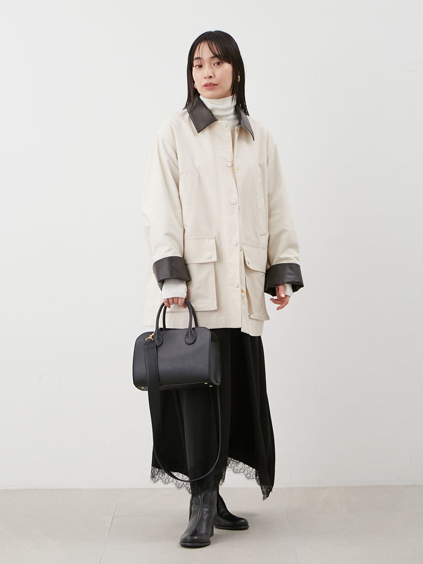 Mila Owen「ハーフ丈ハンティングジャケット」|ミリタリージャケット|