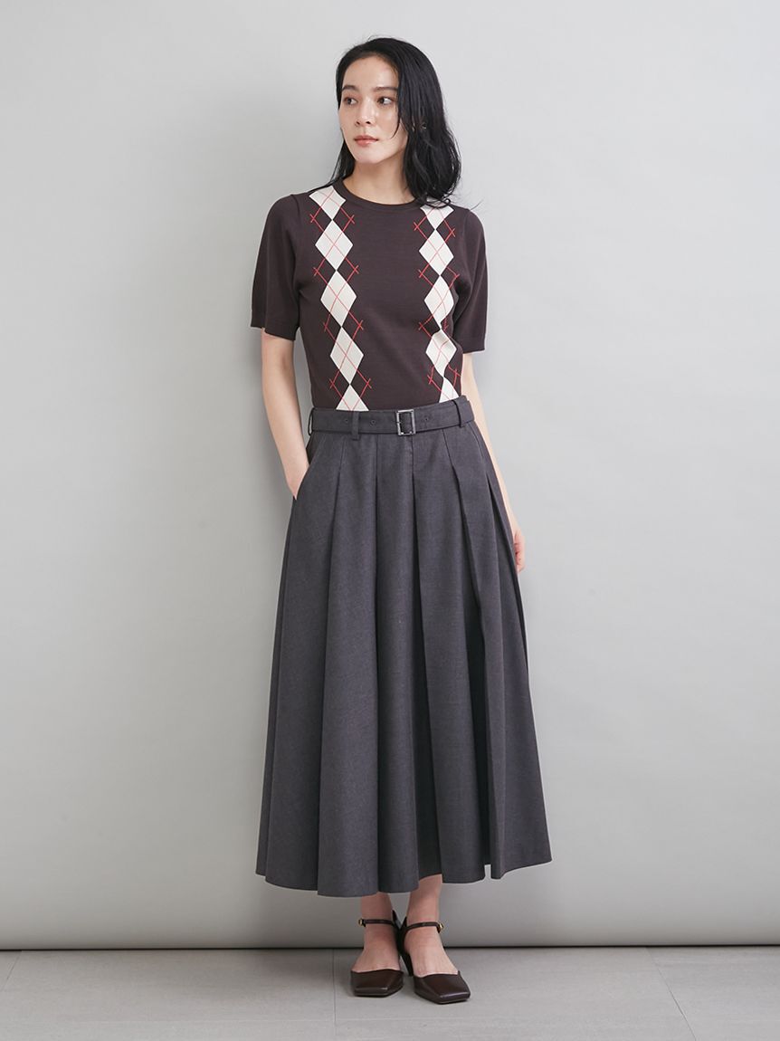 Mila Owen「プリーツスカートニットドッキングワンピース」|ワンピース|