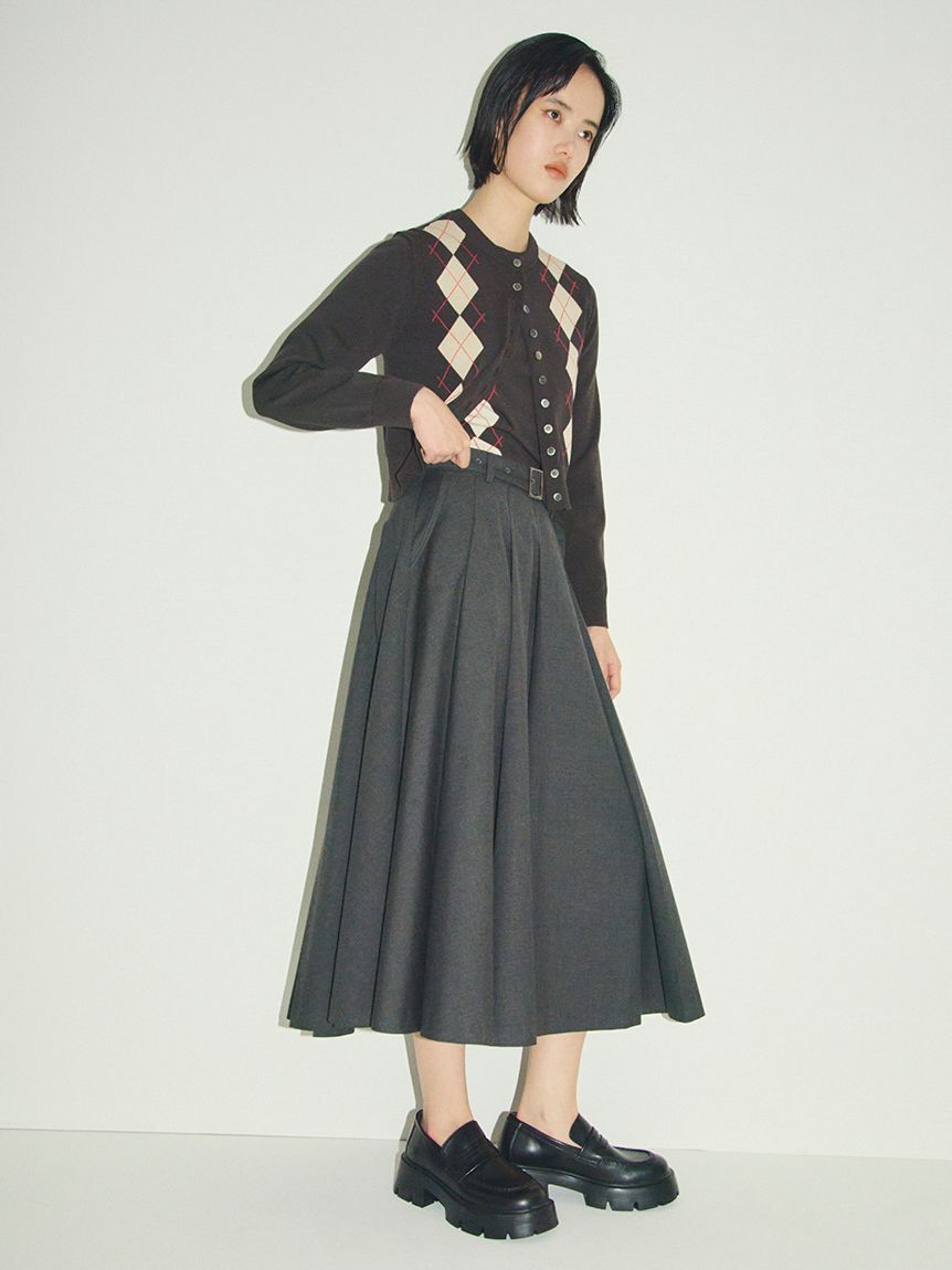 Mila Owen「プリーツスカートニットドッキングワンピース」|ワンピース|