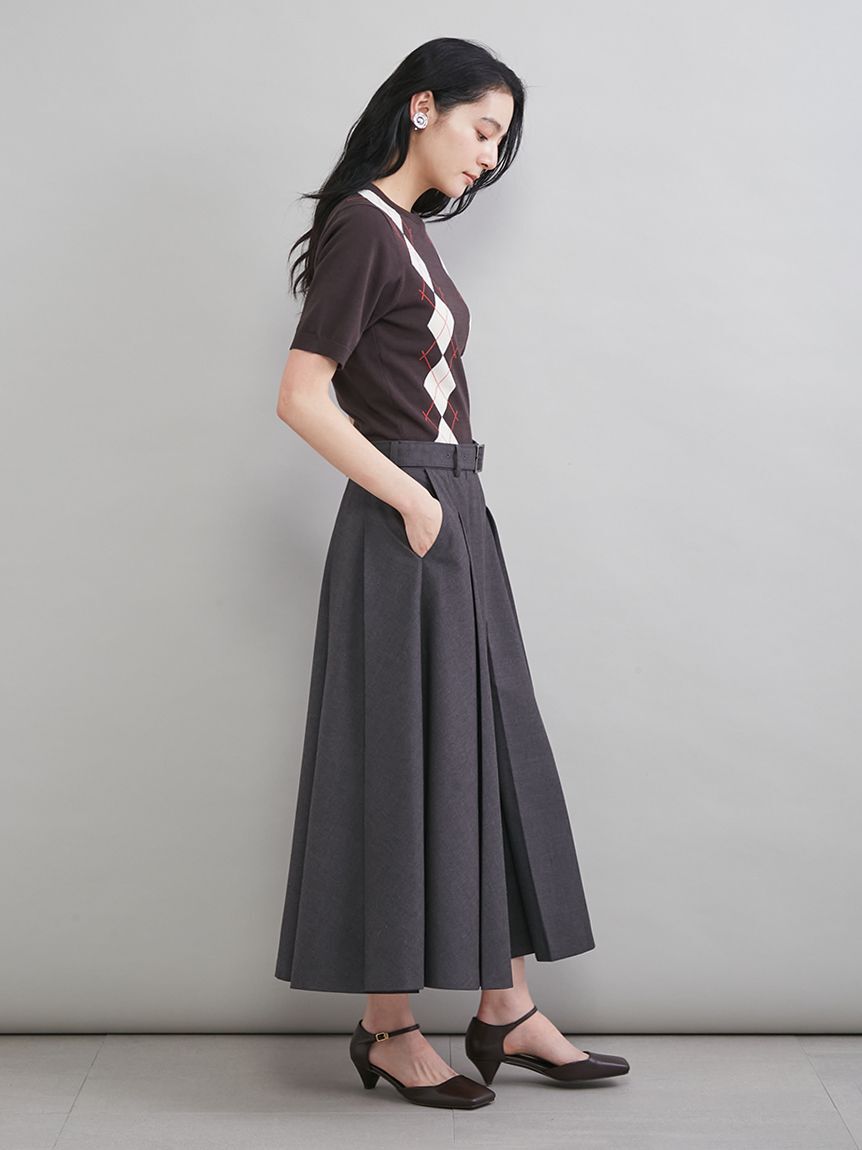 Mila Owen「プリーツスカートニットドッキングワンピース」|ワンピース|