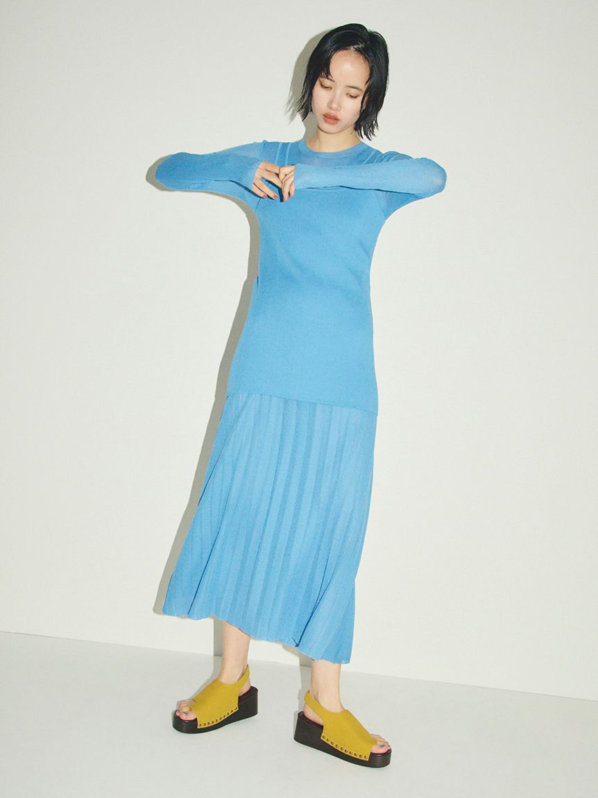 Mila Owen「シアーニットワンピース」|ワンピース|