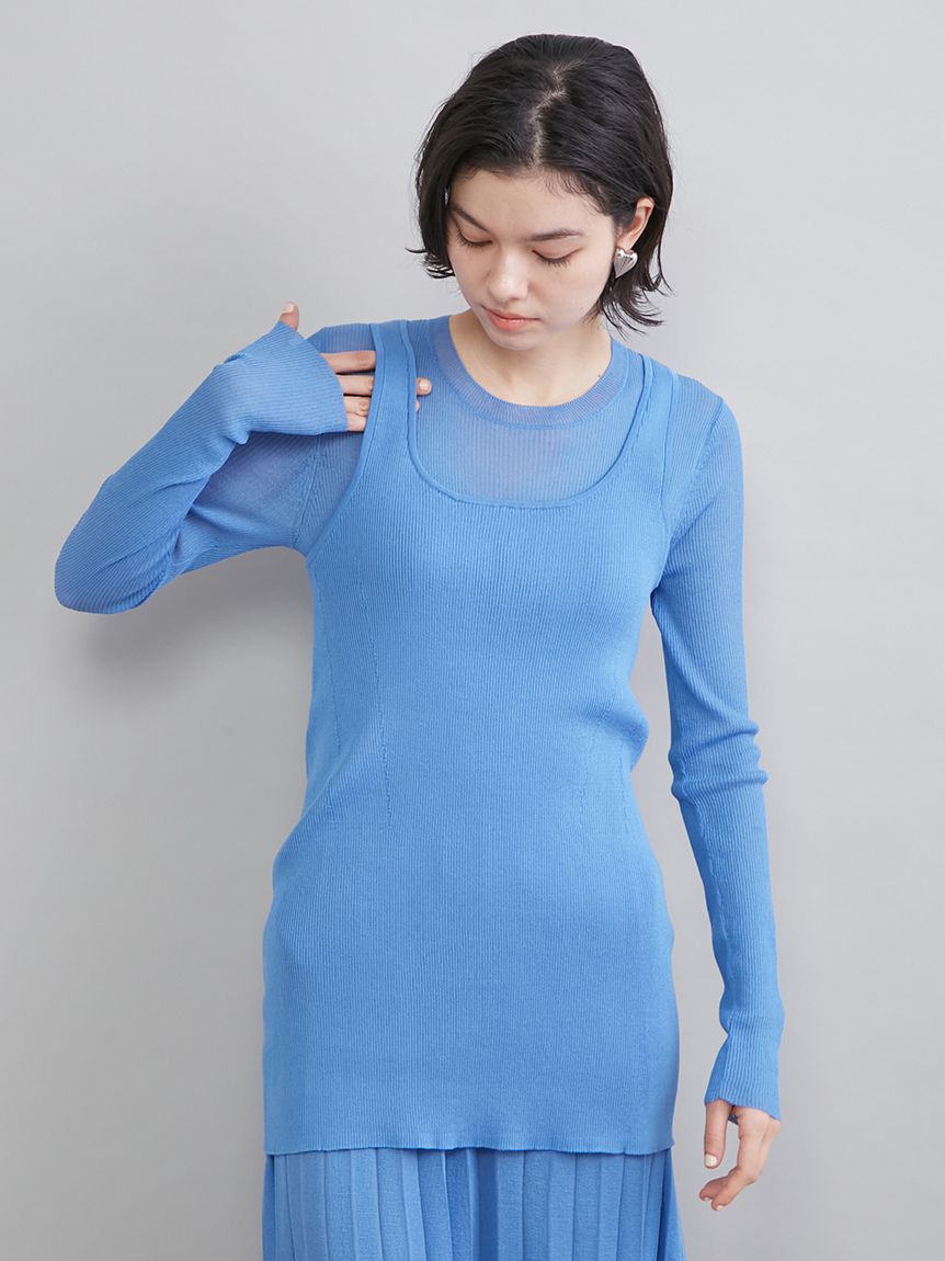 Mila Owen「シアーニットワンピース」|ワンピース|