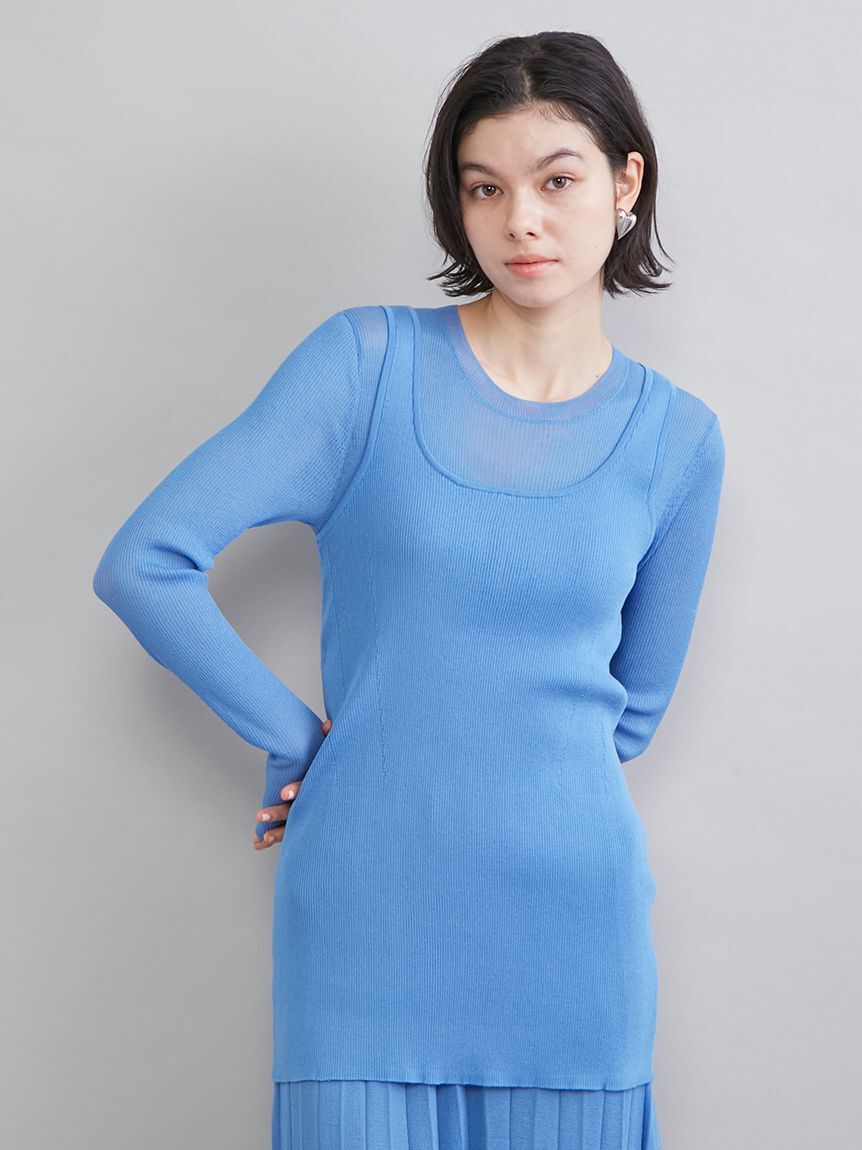 Mila Owen「シアーニットワンピース」|ワンピース|