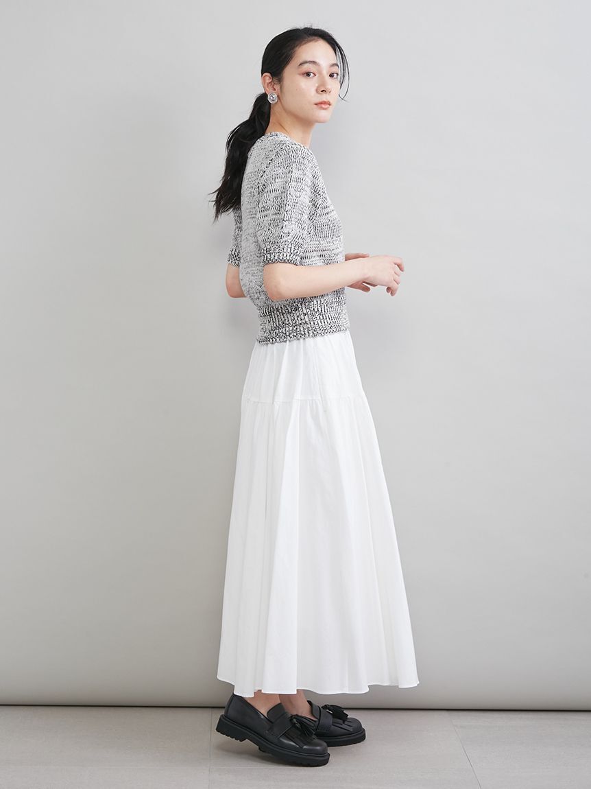 Mila Owen「ミックスヤーンハーフスリーブニット」|ニット・セーター|