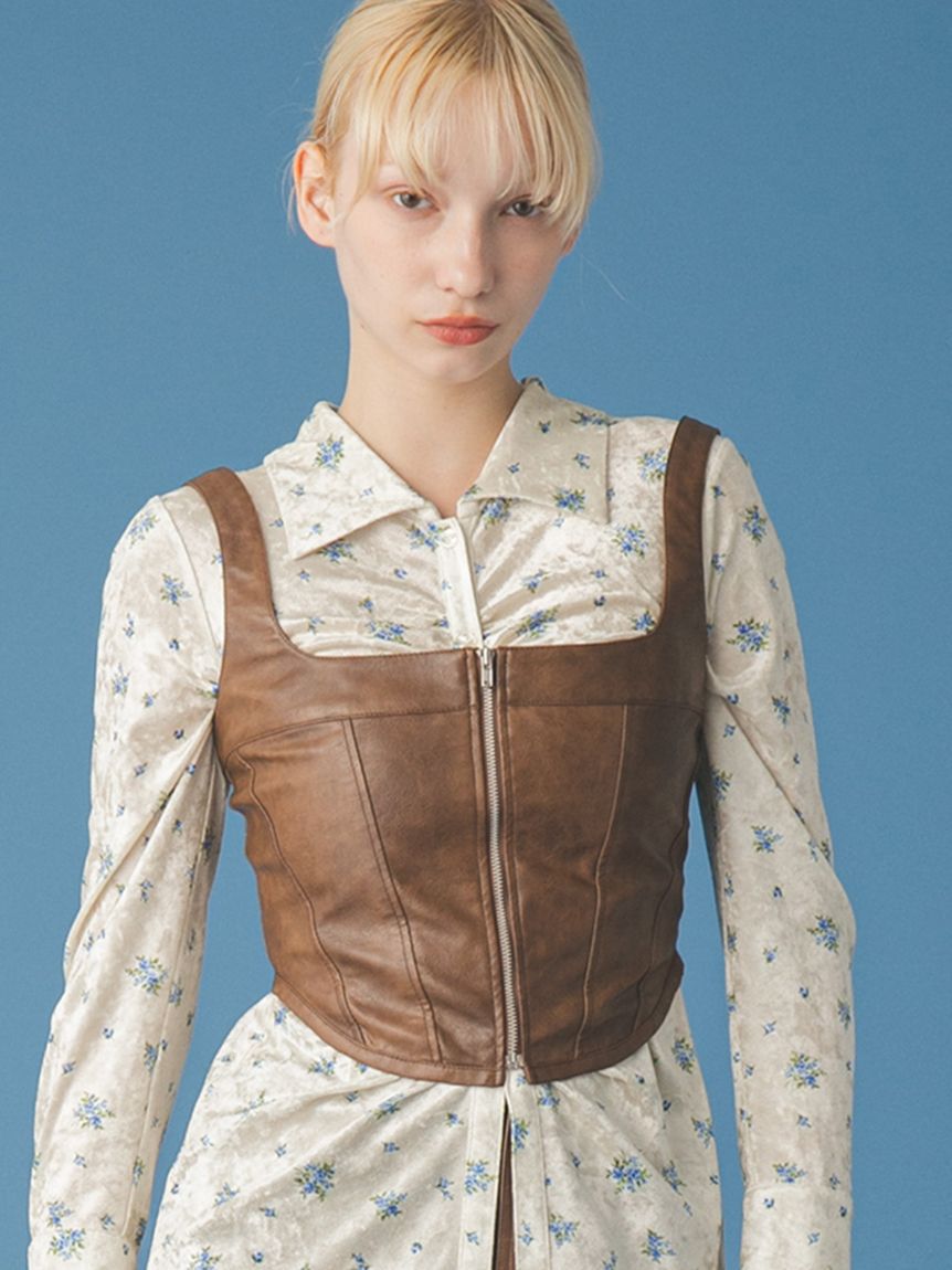 FURFUR「マルチマテリアルビスチェ」|ベスト・ジレ|BRW