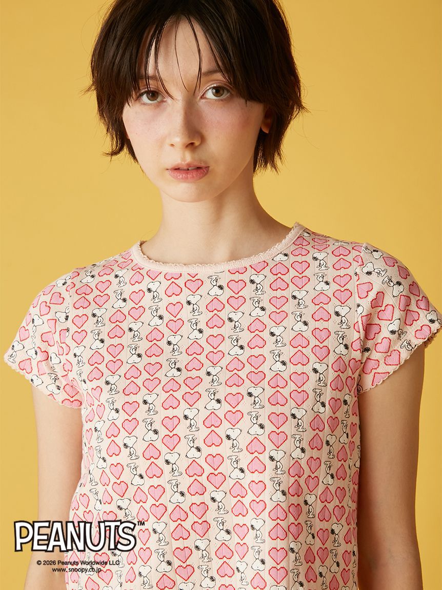 FURFUR「スヌーピーコラボ総柄Tシャツ」|Tシャツ・カットソー|