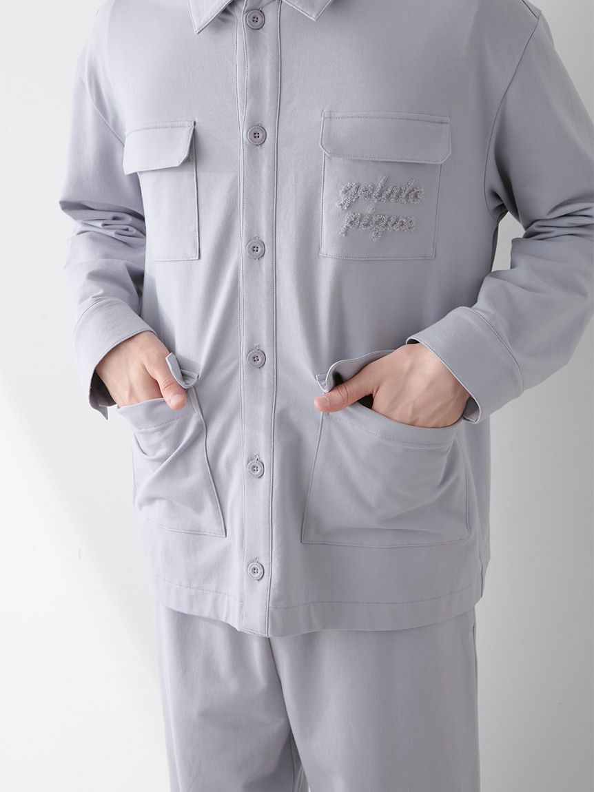 GELATO PIQUE HOMME「【HOMME】ミニ裏毛ワンポイントロゴ刺繍シャツ」|シャツ・ブラウス|