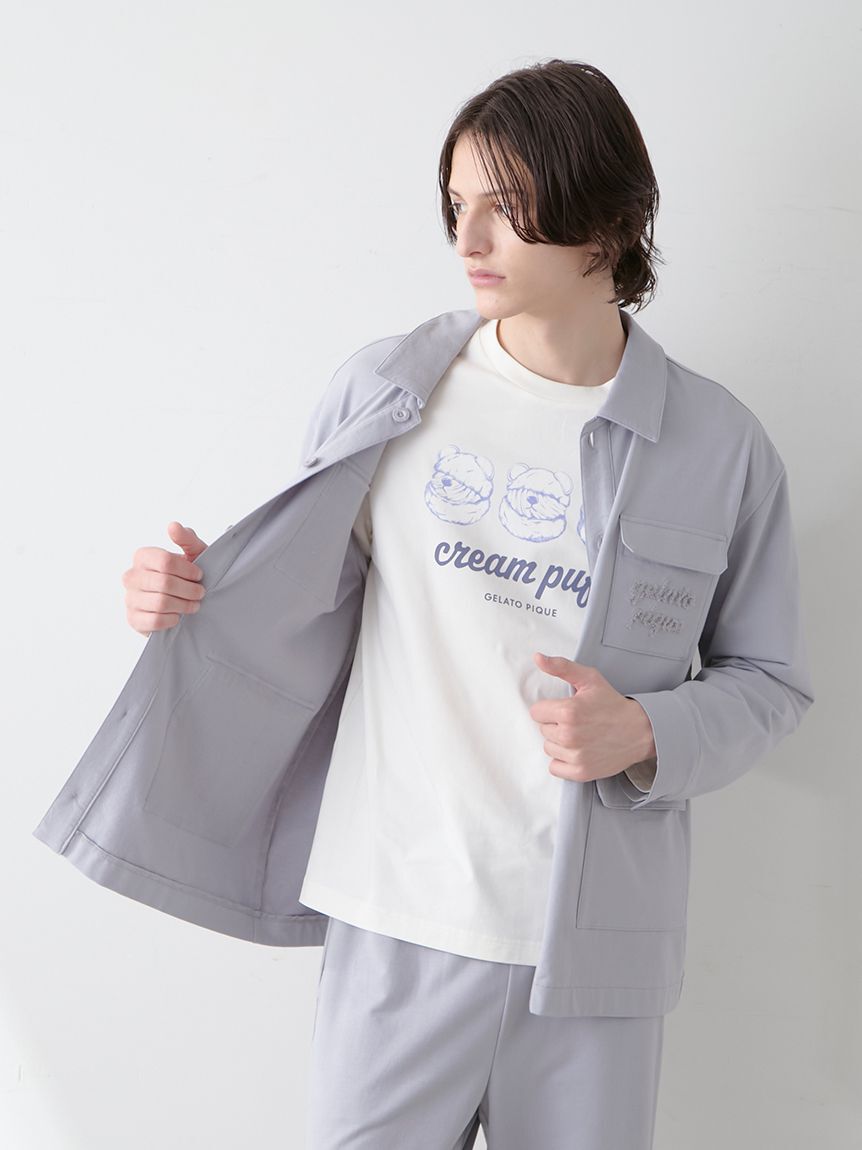 GELATO PIQUE HOMME「【HOMME】ミニ裏毛ワンポイントロゴ刺繍シャツ」|シャツ・ブラウス|