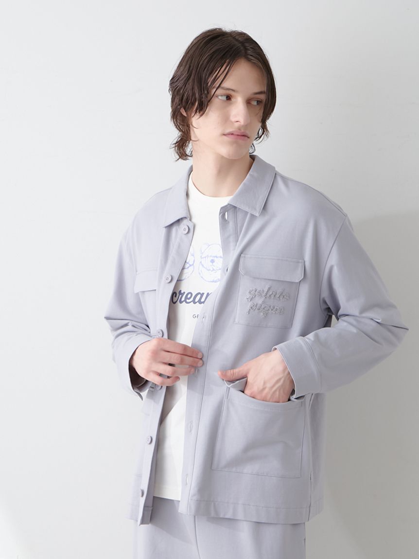 GELATO PIQUE HOMME「【HOMME】ミニ裏毛ワンポイントロゴ刺繍シャツ」|シャツ・ブラウス|