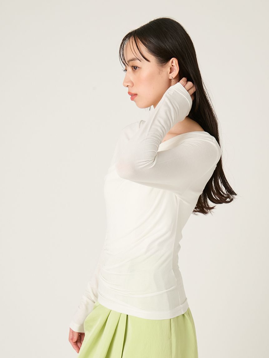 FRAY I.D「2wayデコルテタックドレープトップス」|Tシャツ・カットソー|