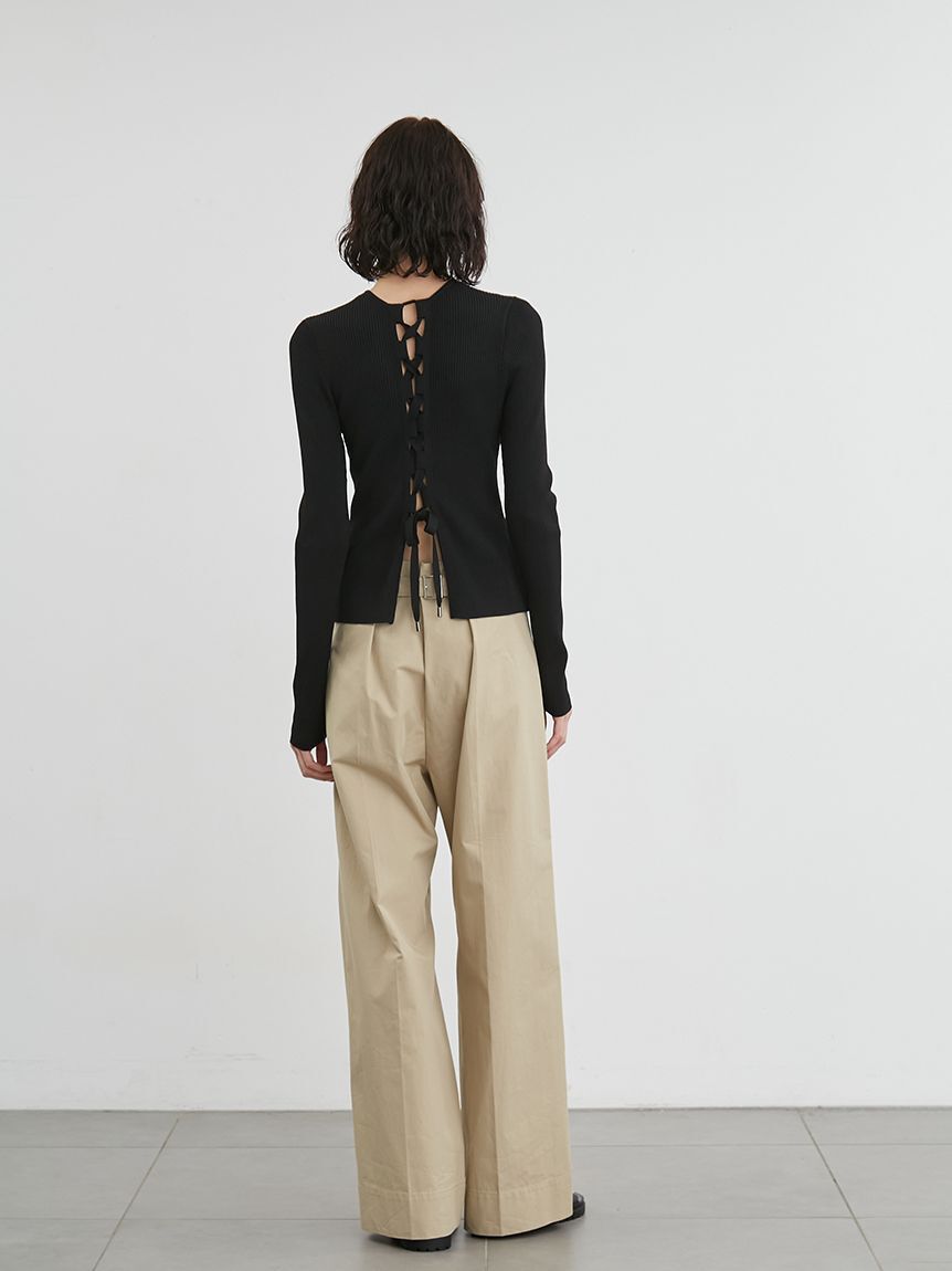 styling/「【セットアップ対応】バックラップワイドパンツ」|チノ|