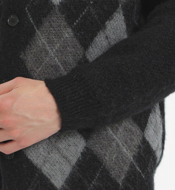 MACKINTOSH PHILOSOPHY「起毛アーガイル Vネックカーディガン」|ニット・セーター|