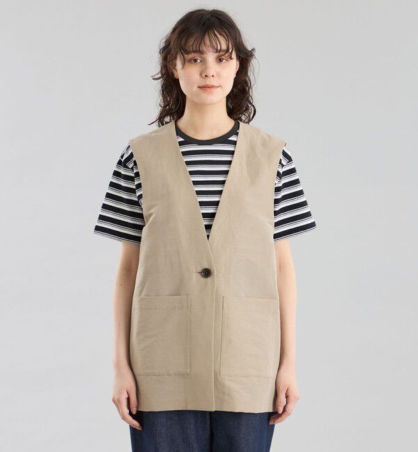 MACKINTOSH PHILOSOPHY「GREY LABEL リネンナイロンジレ」|ブルゾン・スタジャン|