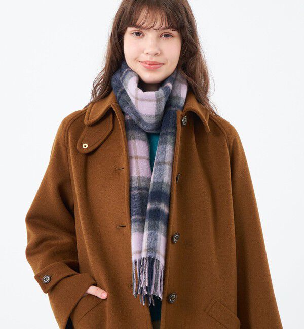 MACKINTOSH PHILOSOPHY「ウォッシャブルカシミヤハウスチェックマフラー」|マフラー|ピンク