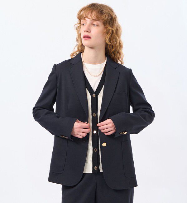 MACKINTOSH PHILOSOPHY「【TROTTER（トロッター）シリーズ】【UPTON JACKET(アップトン ジャケット)】アクションツイル」|テーラードジャケット|ネイビー