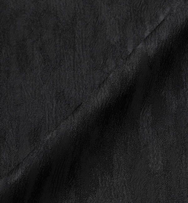  「ブライトサテンジャカードジップショートスリーブ」|シャツ・ブラウス|