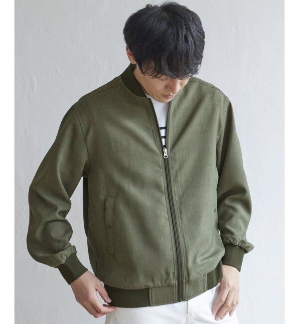 ikka「イージーケアリネンライクブルゾン」|ブルゾン・スタジャン|