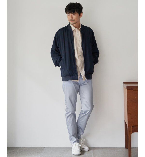ikka「イージーケアリネンライクブルゾン」|ブルゾン・スタジャン|